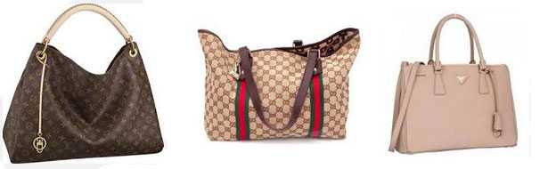 Borse Gucci, Prada e Louis Vuitton