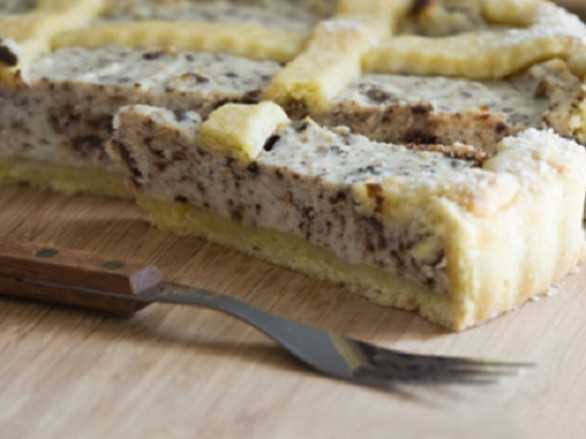 crostata con ricotta e cioccolato