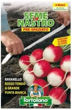 semi di rapanello su nastro