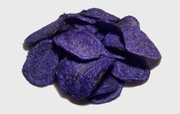 patatine viola fritte