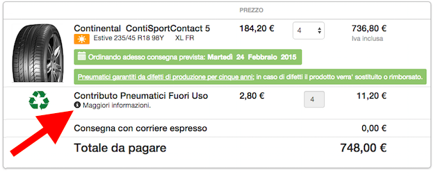 smaltimento penumatici