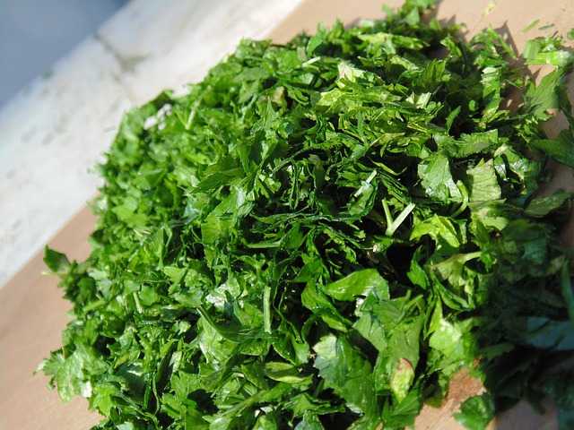 essiccare il prezzemolo