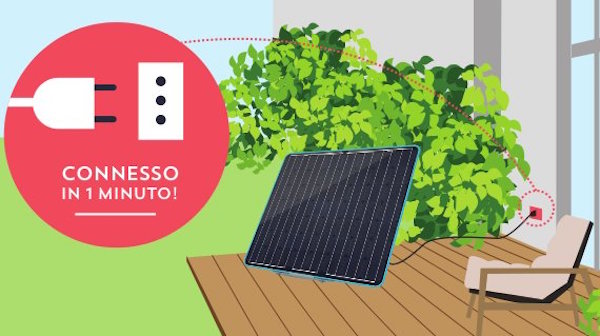 piccolo impianto fotovoltaico balcone