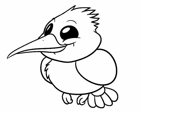 martin pescatore da colorare