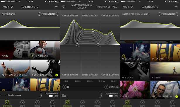 cuffie per correre con equalizzazione personalizzata