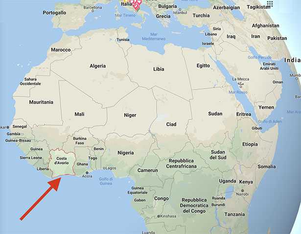 dove si trova la costa d avorio