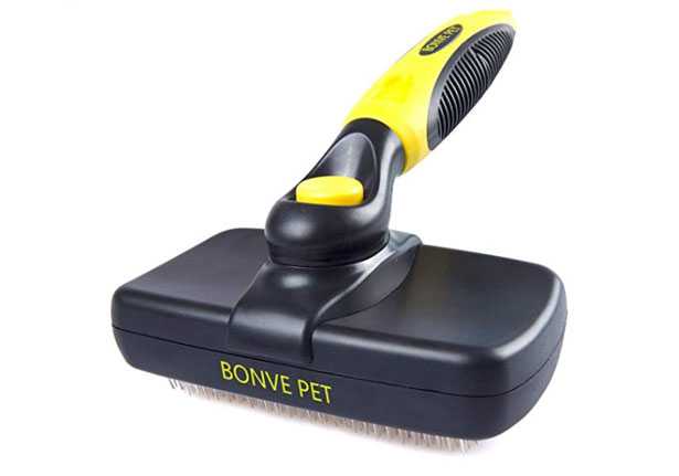 spazzola per cani con manico