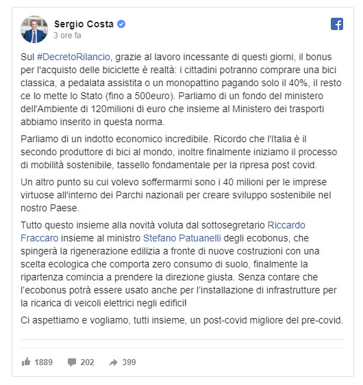 post ministro ambiente