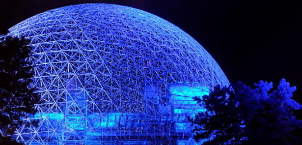 cupola geodetica notte