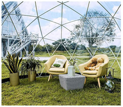 cupola geodetica dall'interno