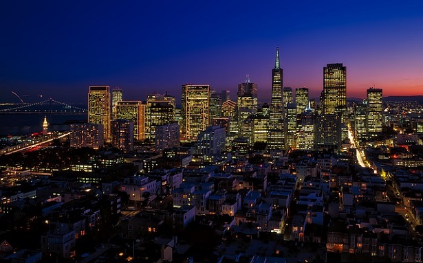 San Francisco by night skyline