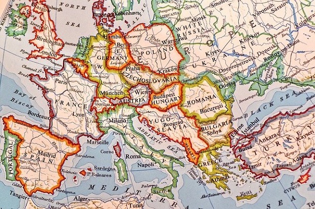 Carta geografica dell'Europa