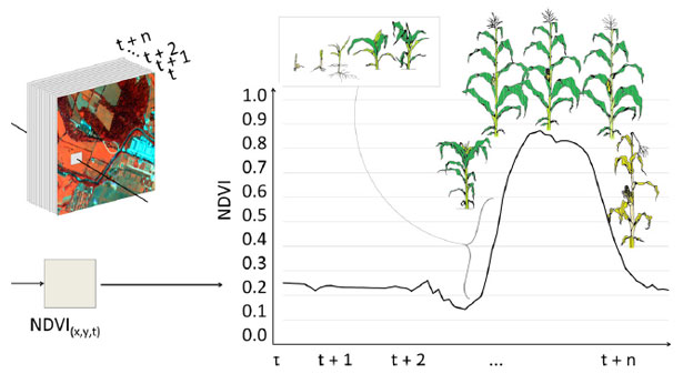 serie multi-temporale mappe ndvi