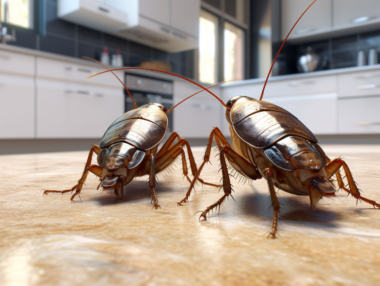 scarafaggi pavimento cucina