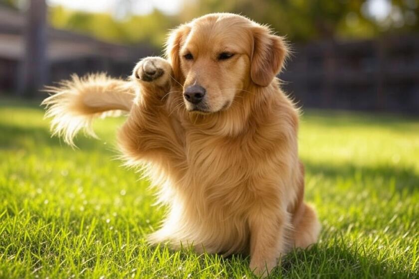 Cane che mostra sintomi di pannicolite
