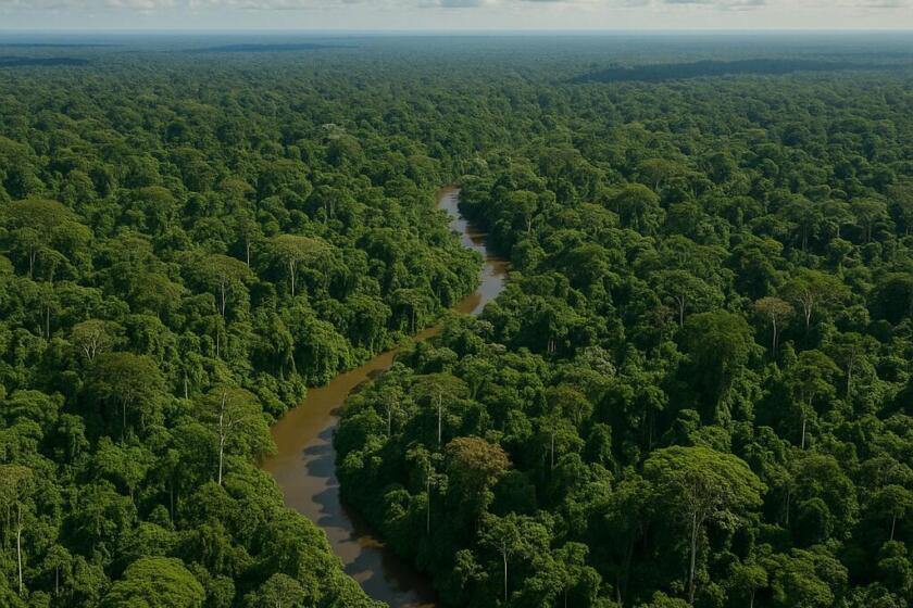 Vista aerea della foresta Amazzonica