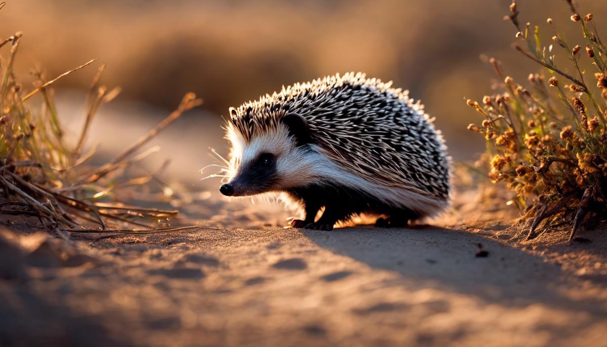 An image of an African Hedgehog in its natural habitat