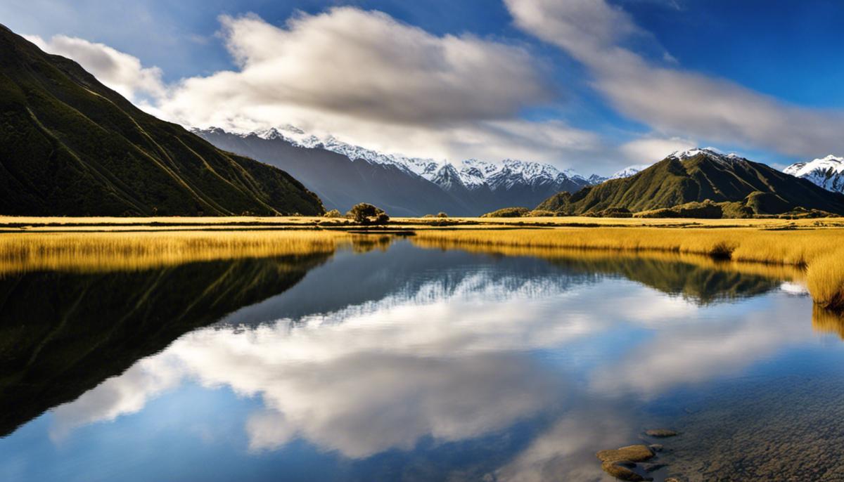 A scenic view of New Zealand's pristine natural environment.