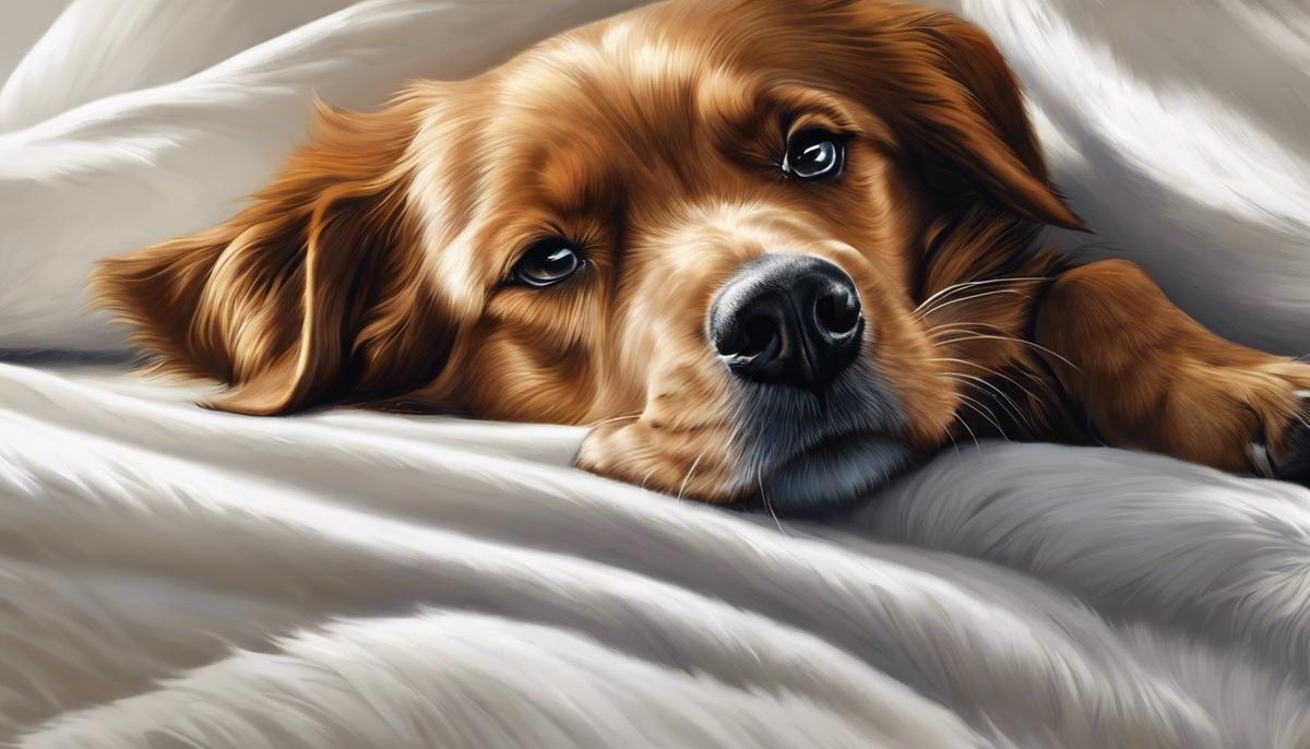 Illustration of a dog with a verruca on its paw