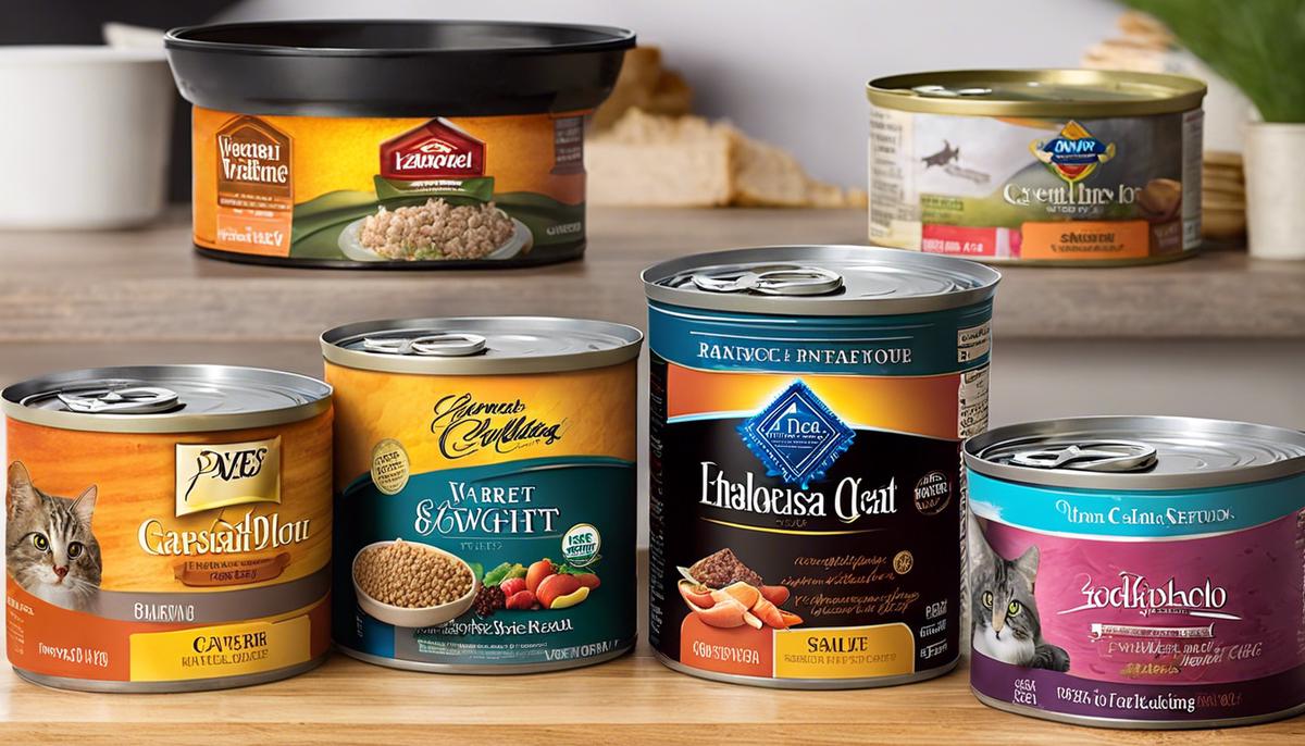 Variety of wet cat food options